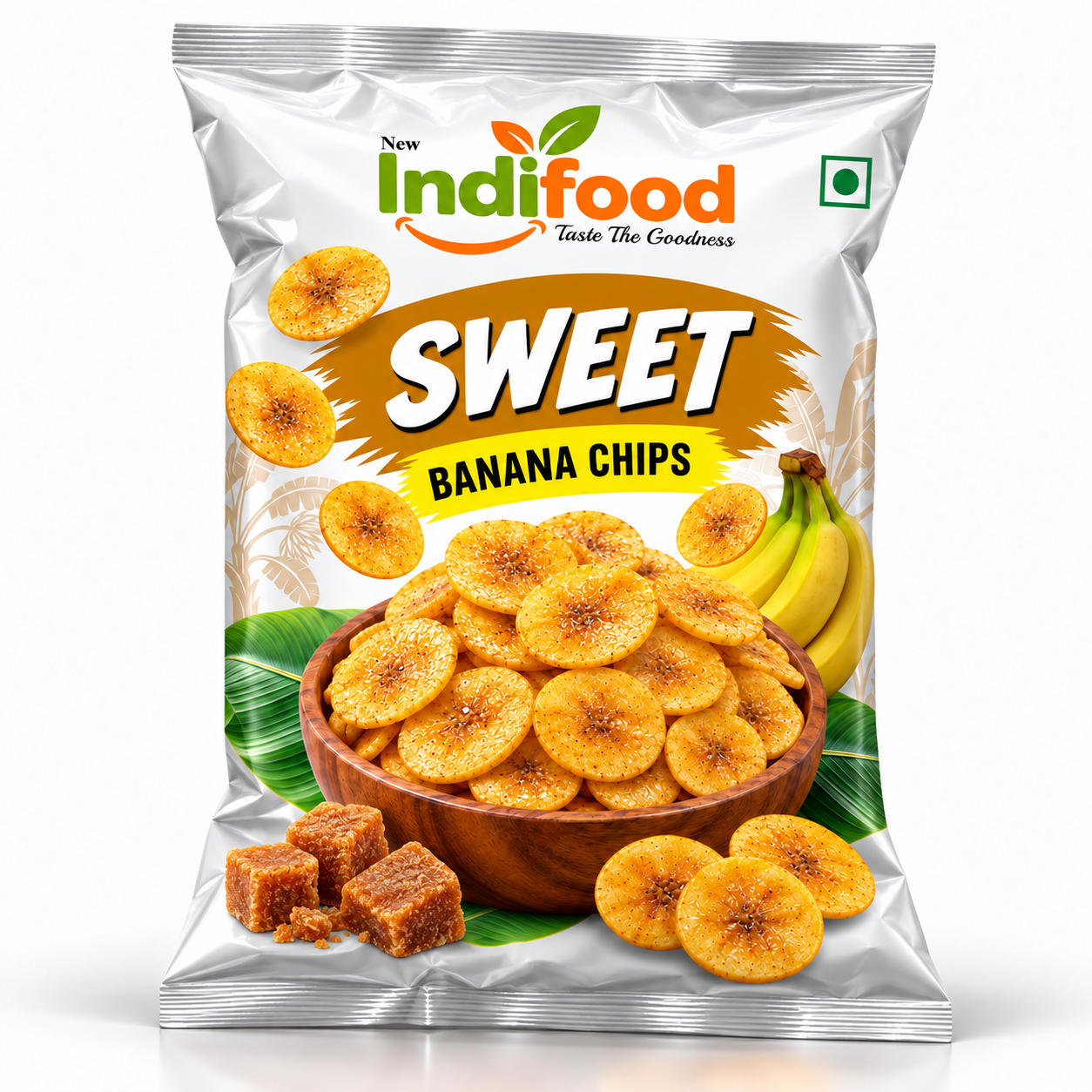 New Indifood Sweet banana chips packaging concept